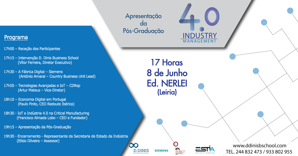 Apresentação da Pós-Graduação 4.0 Industry Management